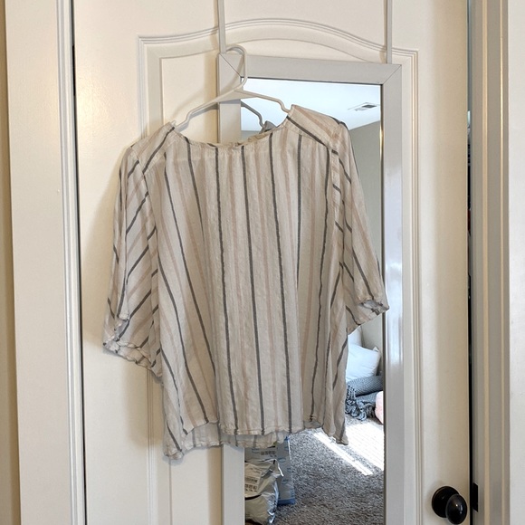 Striped Cotton Blouse - Picture 1 of 3